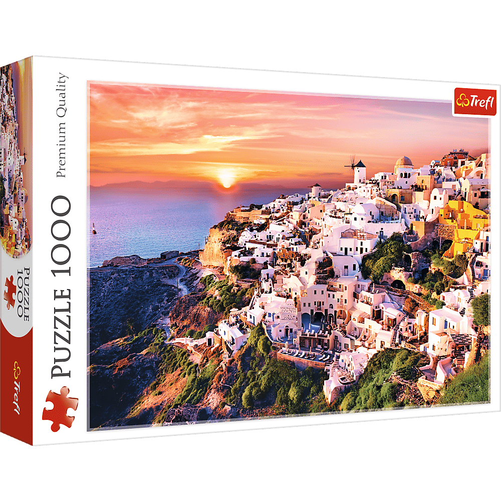 Sunset over Santorini - 1000 Brikker - Nordisk Spil