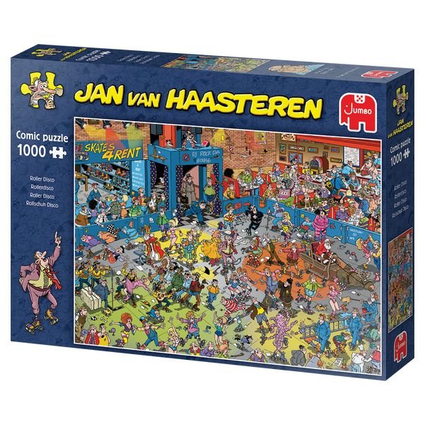Jan van Haasteren: Disco på rulleskøjter - 1000 brikker - Nordisk Spil