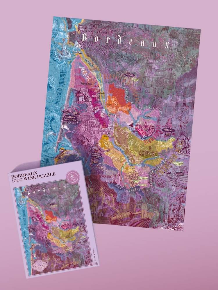 Vin: Frankrig, Bordeaux - 1000 brikker - Nordisk Spil