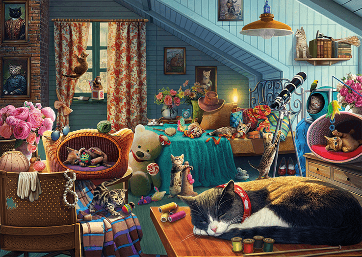 Cats in the Attic - 500 Brikker - Nordisk Spil