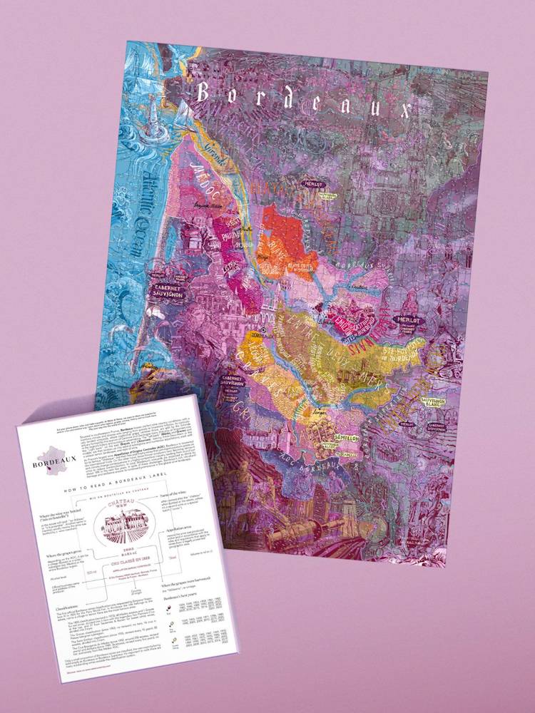 Vin: Frankrig, Bordeaux - 1000 brikker - Nordisk Spil