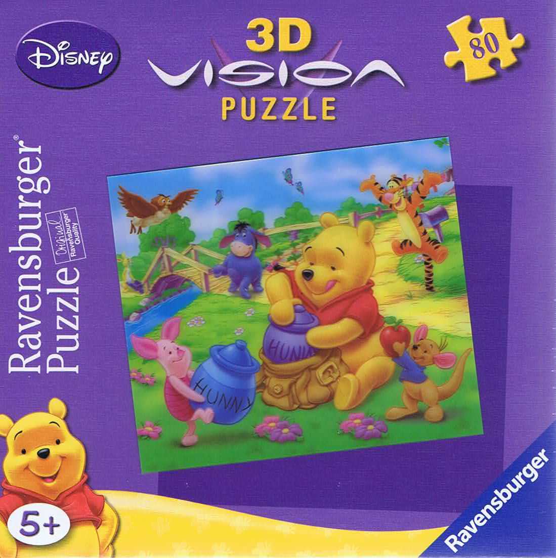 Winnie and his Honey, 3D - 80 brikker - Nordisk Spil