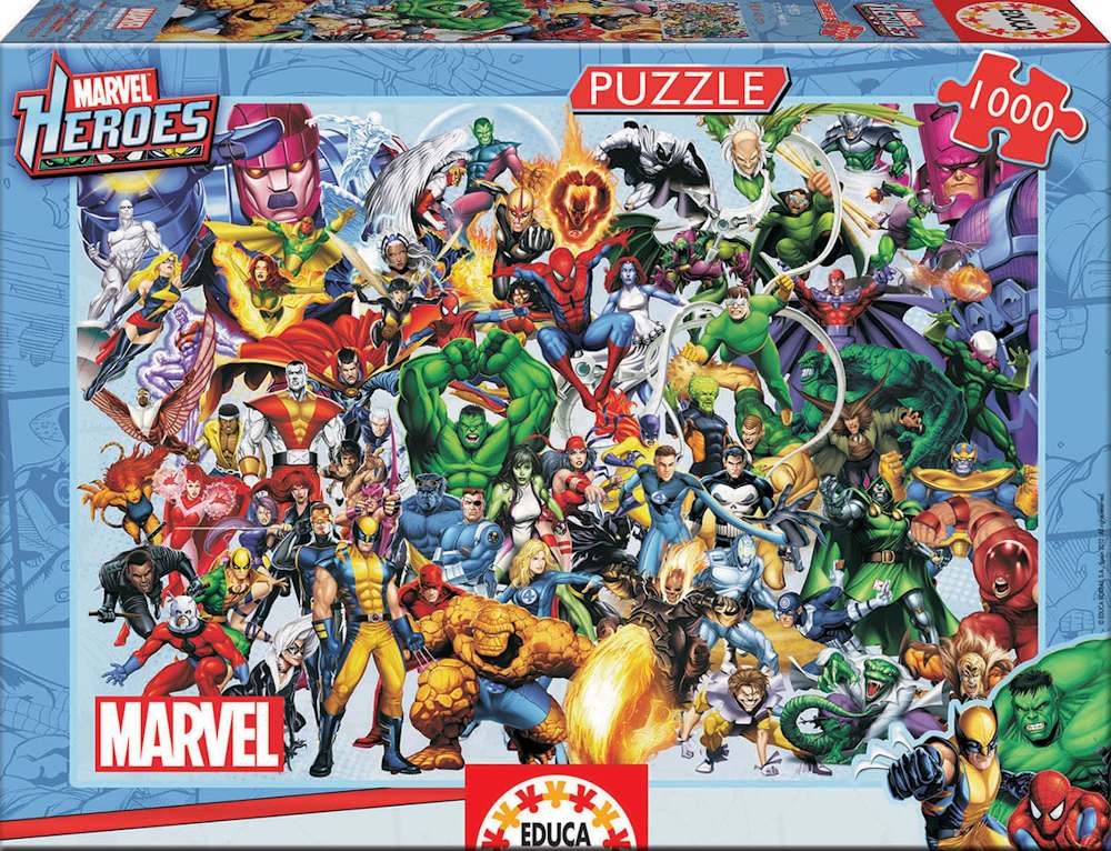 Marvel: Heltene - Collage, 1000 brikker - Nordisk Spil