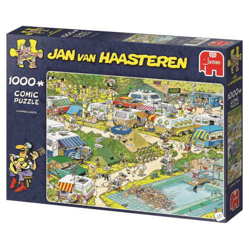 Jan van Haasteren - Camping Chaos - 1000 brikker - Nordisk Spil