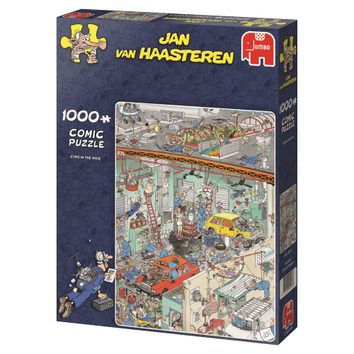 Jan van Haasteren - Cars in the Make - 1000 brikker - Nordisk Spil