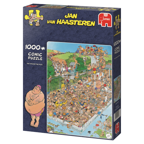 Jan van Haasteren - Fun Around the Pool - 1000 brikker - Nordisk Spil
