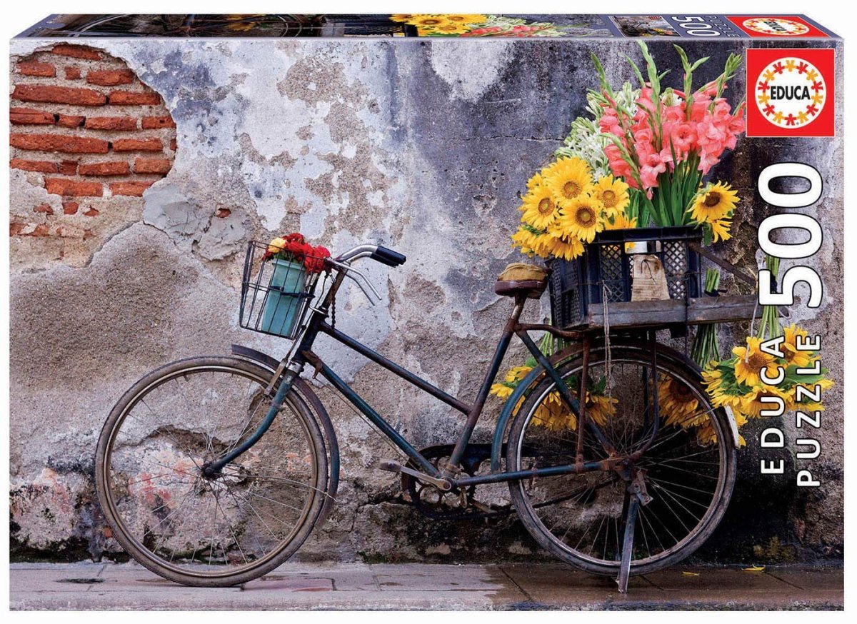 Bicycle with Flowers - 500 brikker - Nordisk Spil
