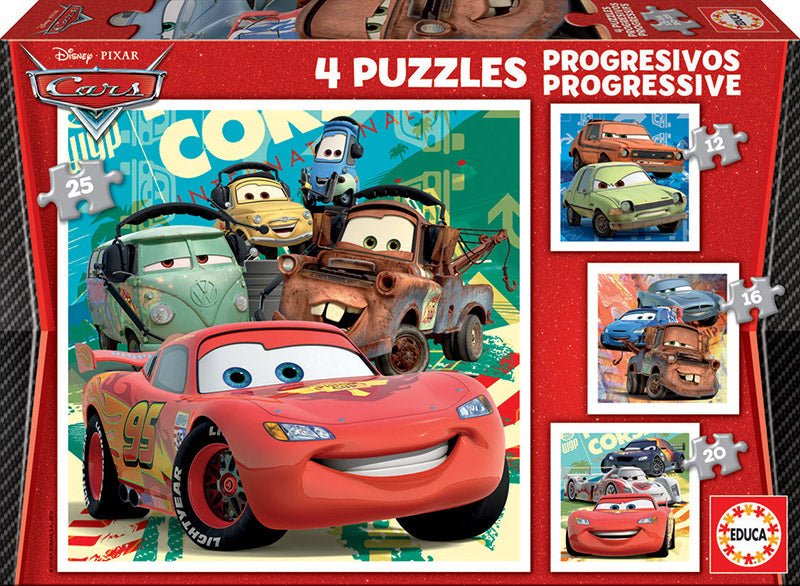 4 Progressive Cars - 12+16+20+25 brikker - Nordisk Spil