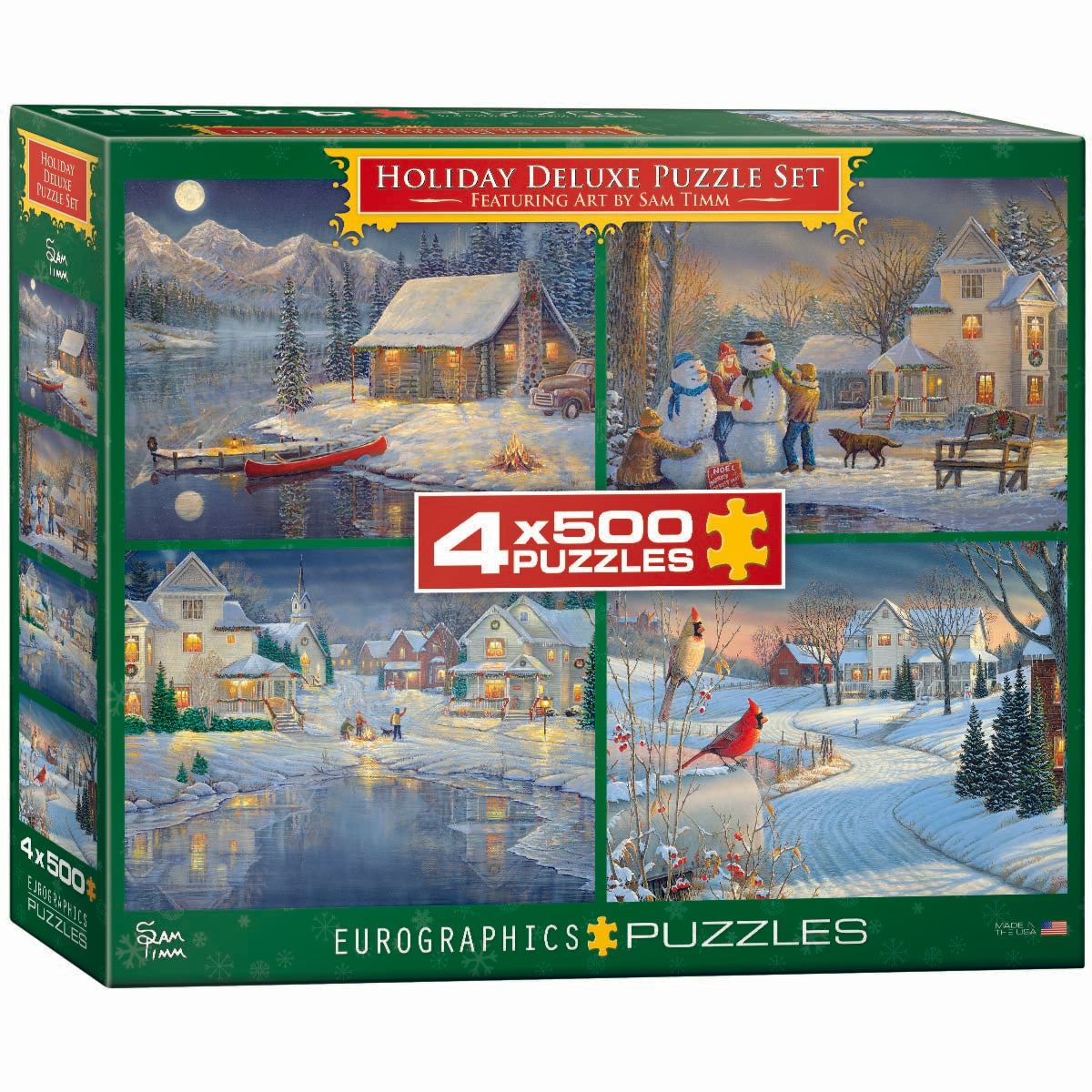Julemotiver 4 x 500 brikker