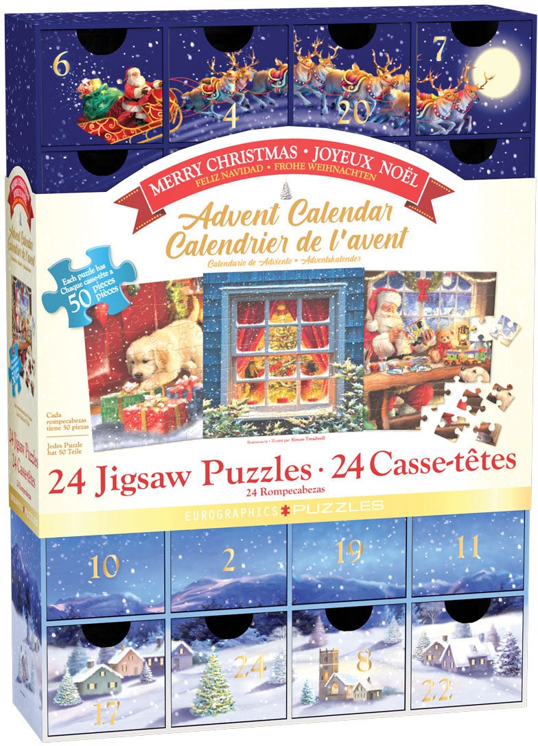 Julekalender - Glædelig Jul (24 x 50 brikker) - Nordisk Spil