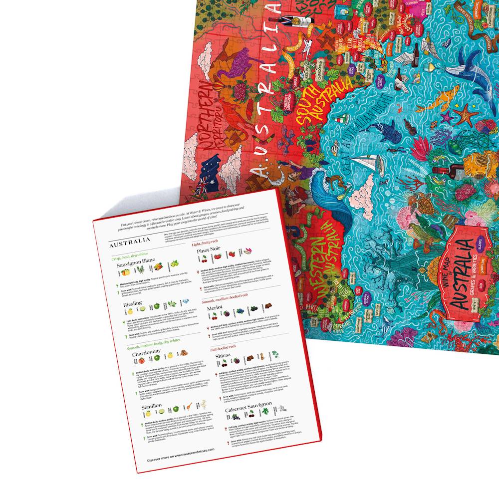 Vin: Australien - 1000 brikker - Nordisk Spil