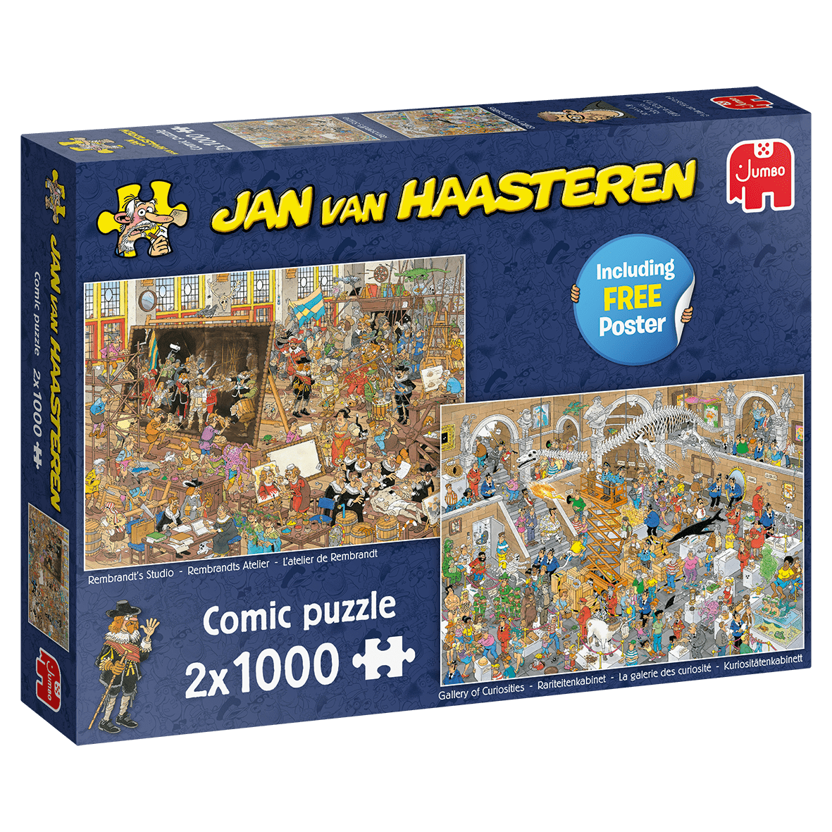 Jan van Haasteren - Besøg på Museet - 2x1000 brikker - Nordisk Spil