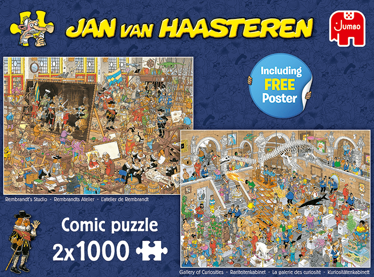 Jan van Haasteren - Besøg på Museet - 2x1000 brikker - Nordisk Spil