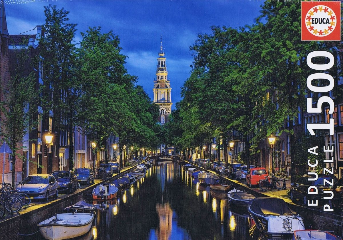Amsterdam Canal at Dusk - 1500 brikker - Nordisk Spil