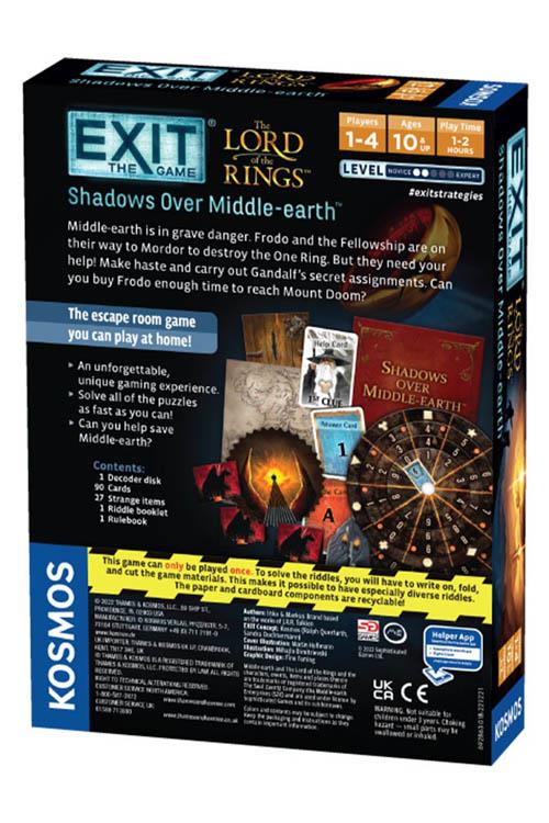EXIT: LotR - Shadows Over Middle - Earth - Engelsk - Nordisk Spil