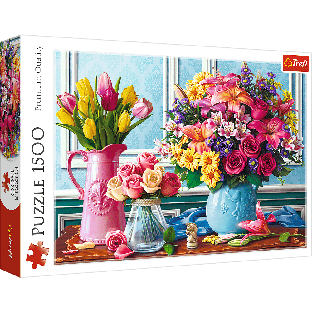 Blomster i Vaser - 1500 brikker - Nordisk Spil