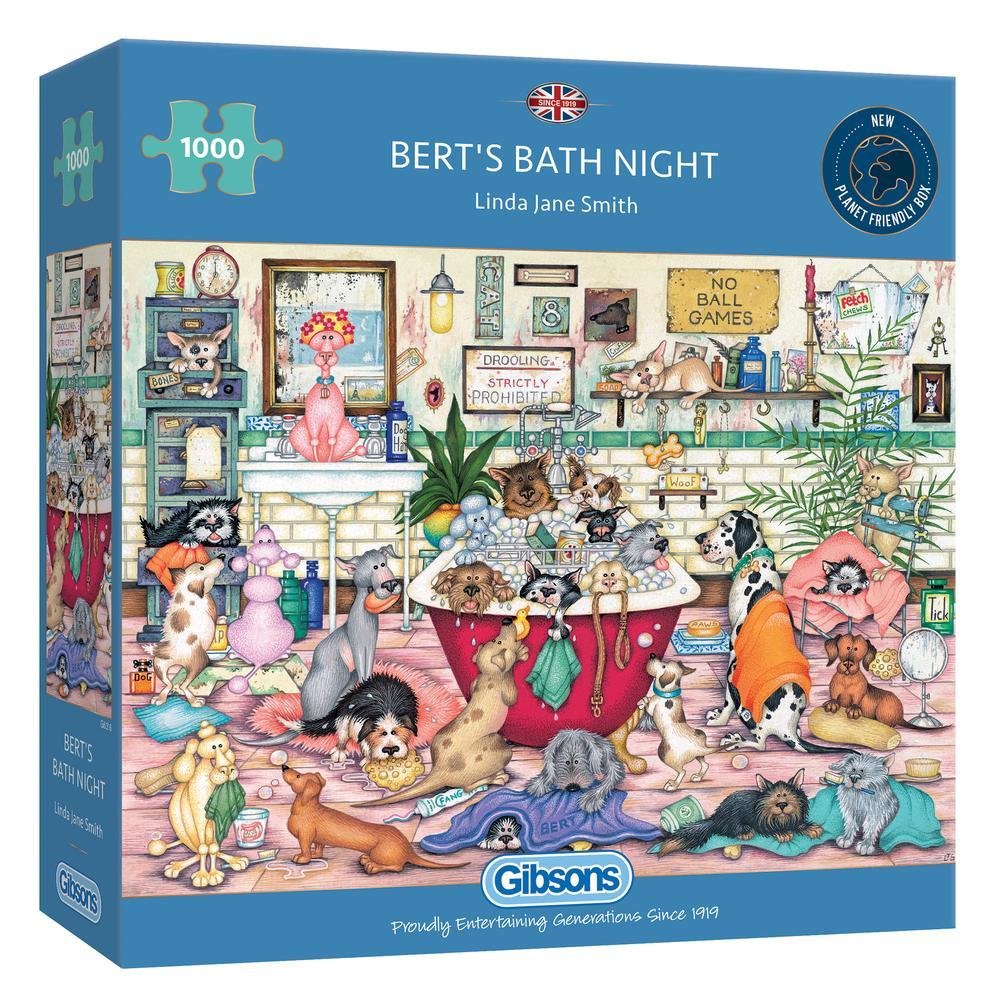 Bert&39;s Bath Night - 1000 brikker - Nordisk Spil