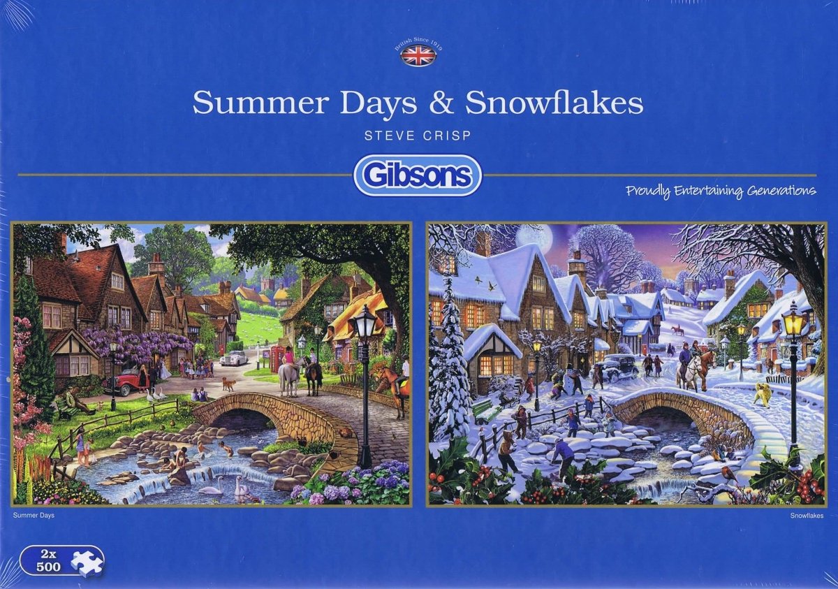 Summer Days & Snowflakes - 2x500 brikker - Nordisk Spil