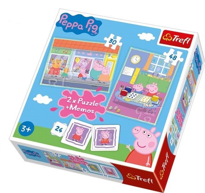 Gurli Gris - 2 puslespil + Memo - 30/48 brikker - Nordisk Spil