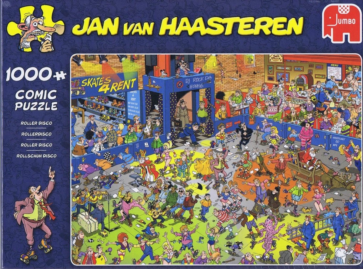 Jan van Haasteren: Roller Disco - 1000 brikker - Nordisk Spil