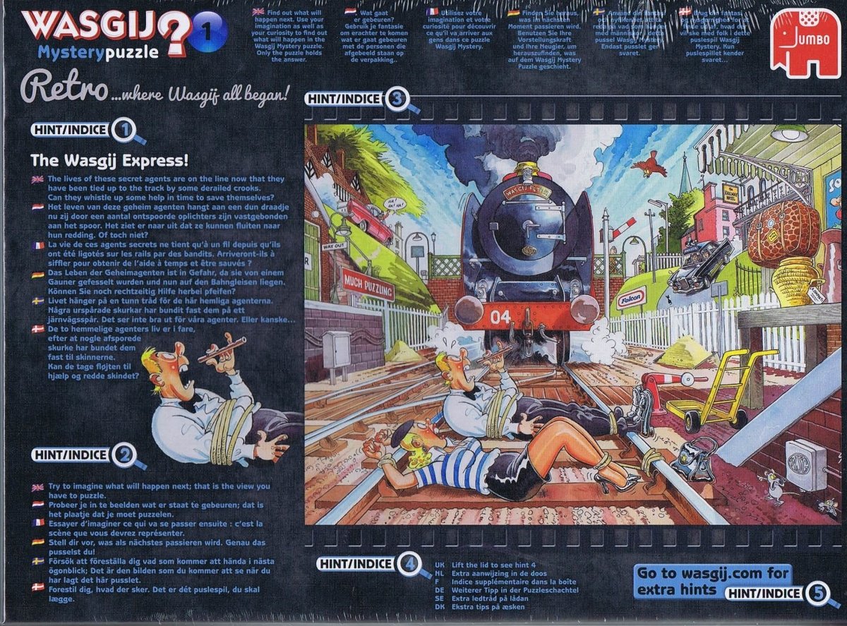 Wasgij? Mystery Retro 1 The Wasgij Express, 1000 brikker - Nordisk Spil