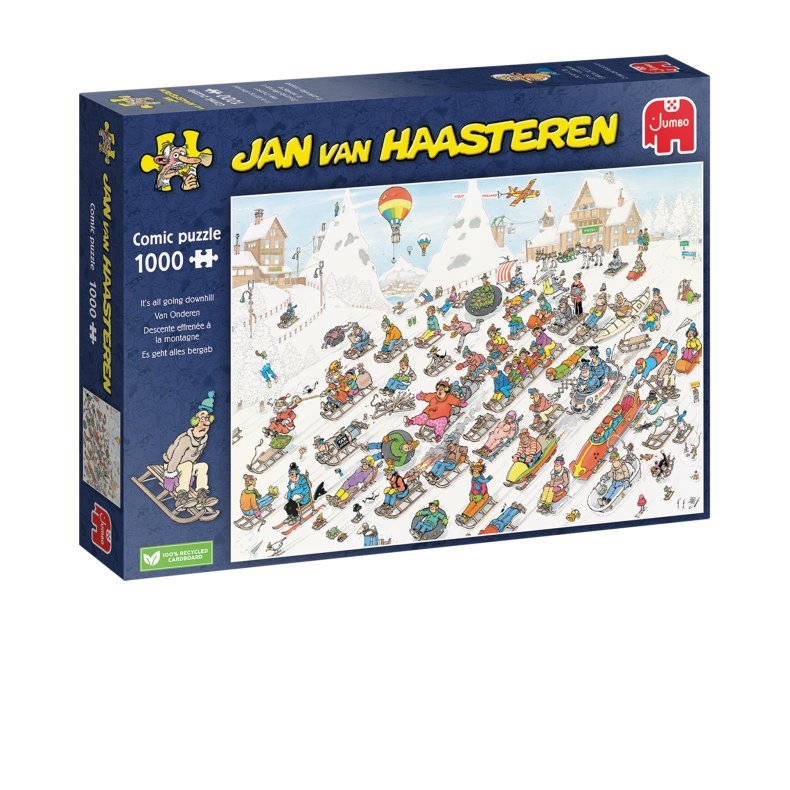 Jan van Haasteren - Herfra går det ned ad bakke! - 1000 Brikker - Nordisk Spil