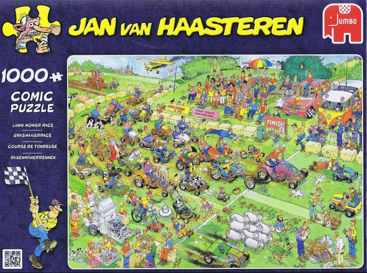 Jan van Haasteren: Plæneklipper ræs - 1000 brikker - Nordisk Spil