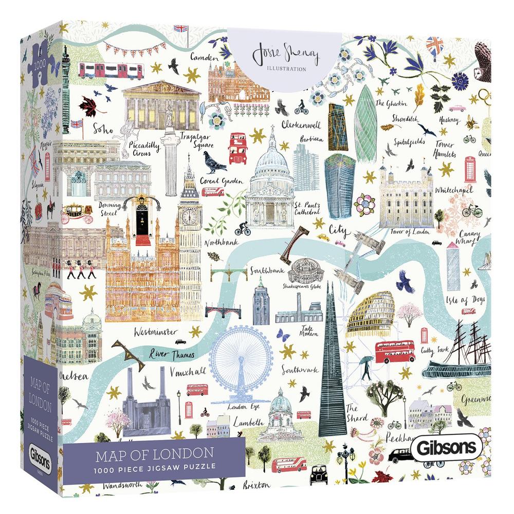 Map of London - 1000 brikker - Nordisk Spil