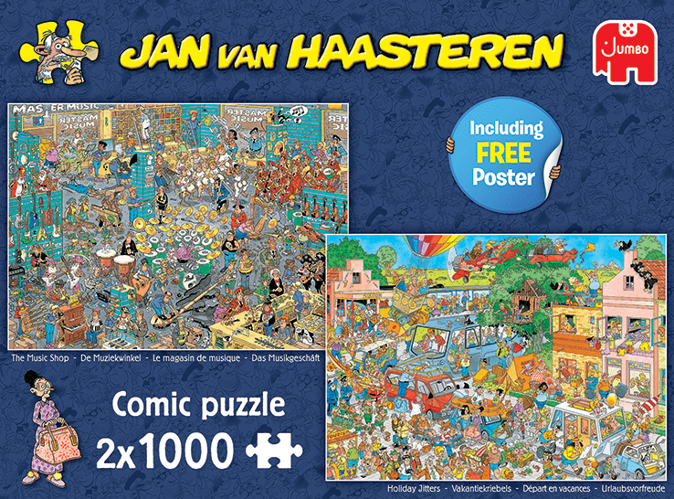 Jan Van Haasteren - Musikbutikken og Feriestemning - 2x1000 brikker - Nordisk Spil