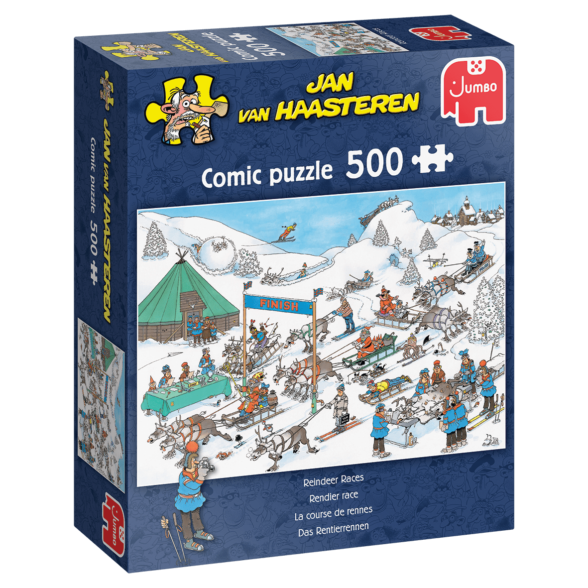 Jan van Haasteren: Rensdyr Løbet - 500 Brikker - Nordisk Spil