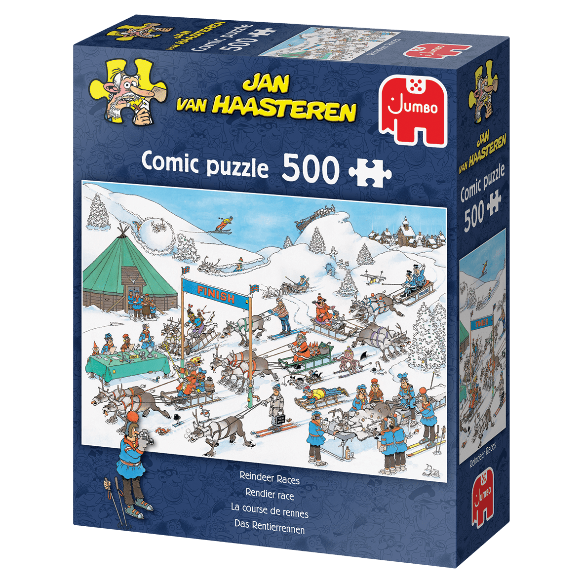 Jan van Haasteren: Rensdyr Løbet - 500 Brikker - Nordisk Spil