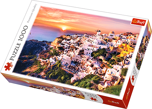 Sunset over Santorini - 1000 Brikker - Nordisk Spil