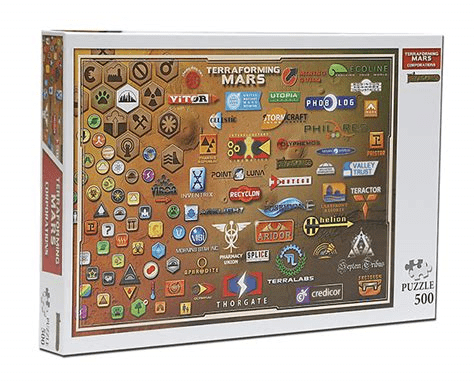 Terraforming Mars: Logos Puslespil - 500 brikker - Nordisk Spil
