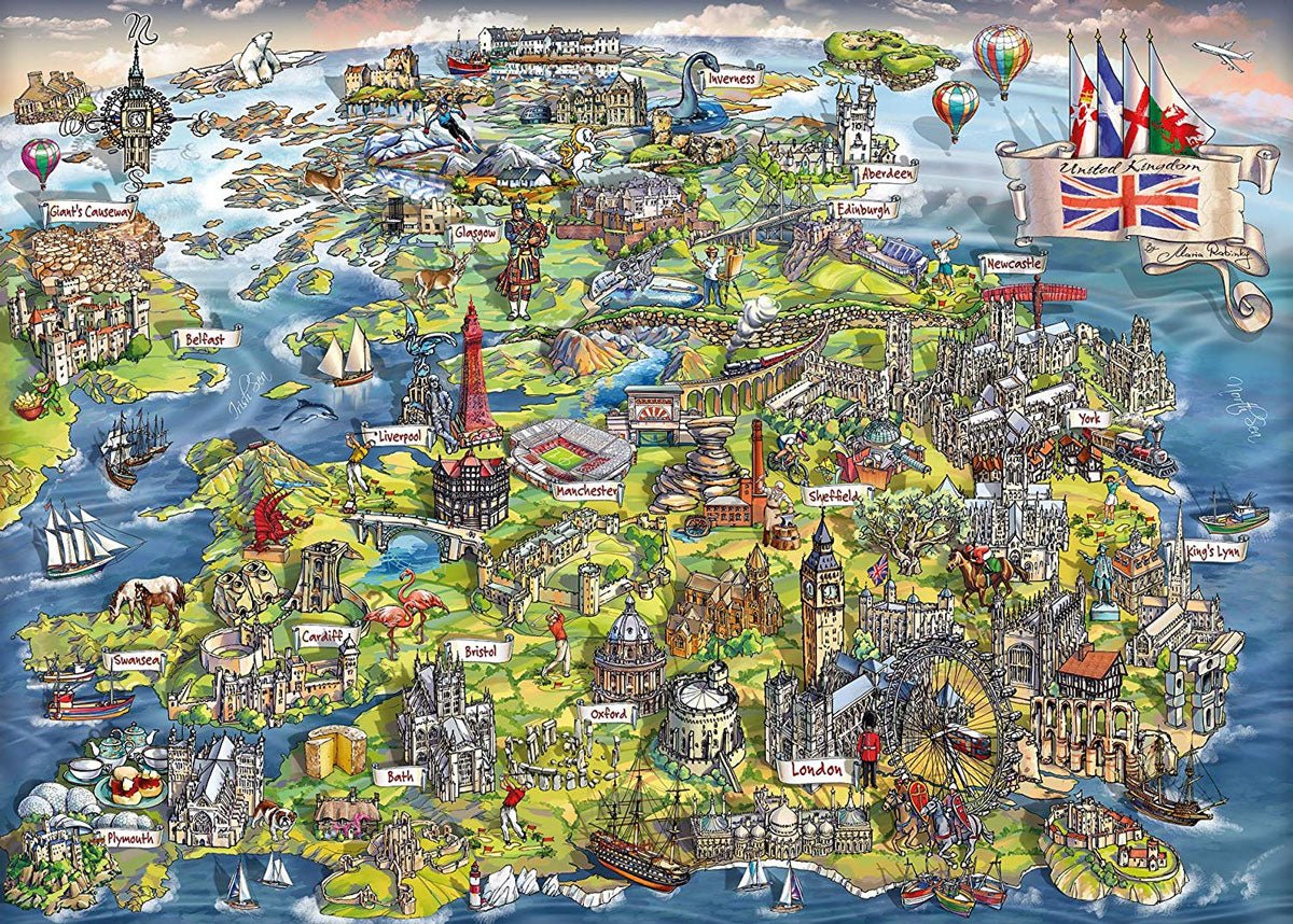Beautiful Britain - 1000 brikker - Nordisk Spil