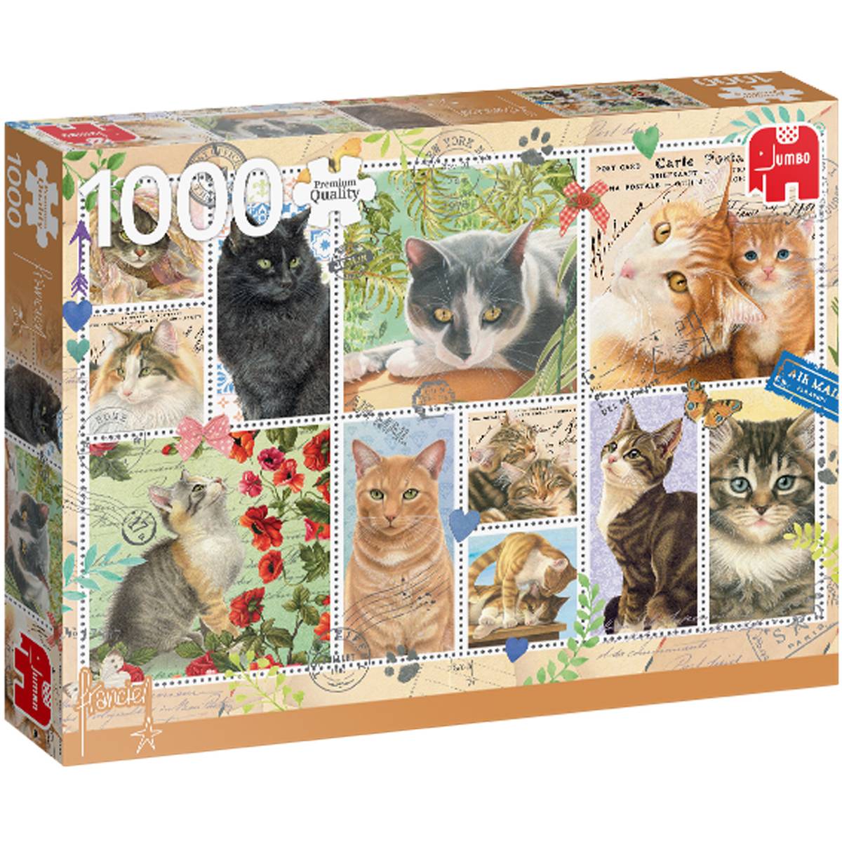 Cat Stamps - 1000 brikker - Nordisk Spil