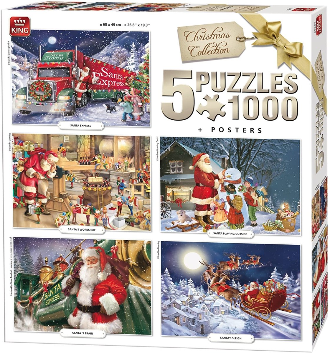 Christmas 5 i 1 - 1000 brikker - Nordisk Spil