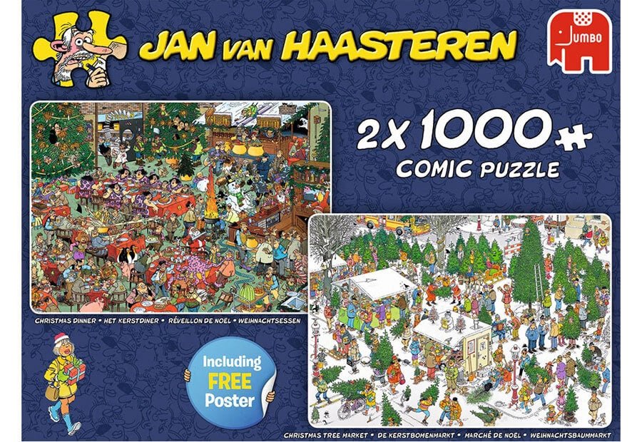 Jan van Haasteren - Christmas Gifts - 2×1000 Brikker - Nordisk Spil