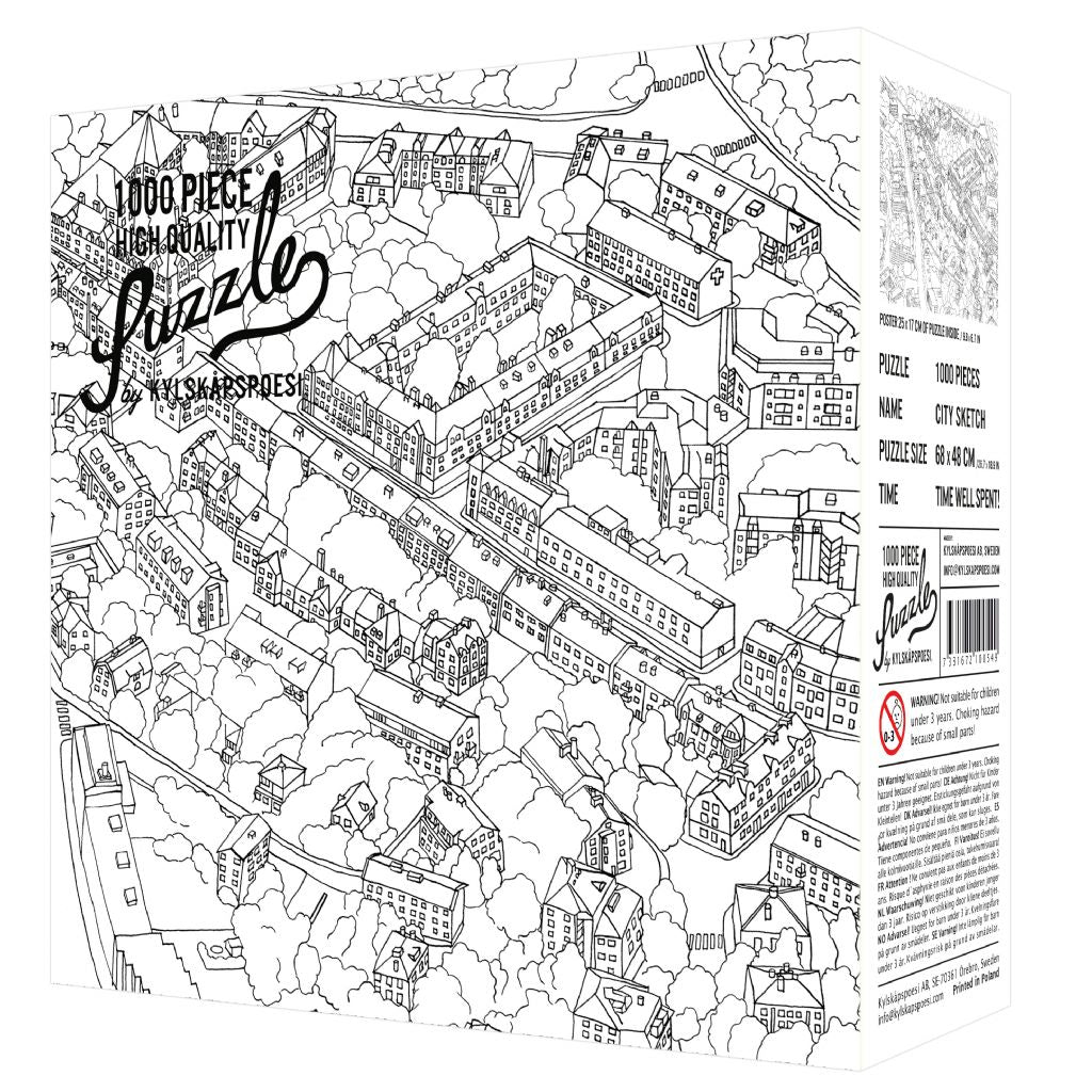 City Sketch - 1000 brikker - Nordisk Spil