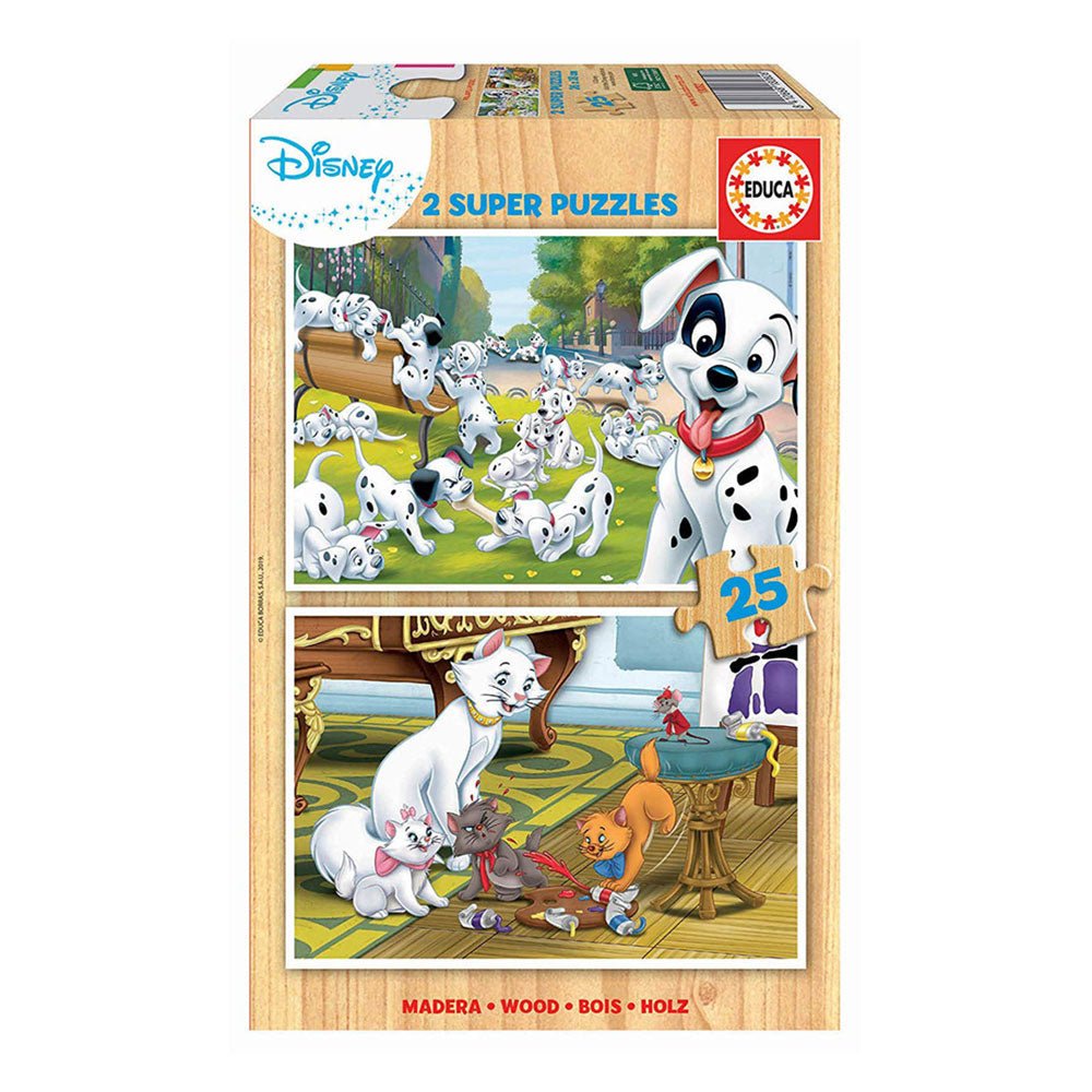 Disney Animals - Dalmatians & Aristocats - 2x25 brikker - Nordisk Spil