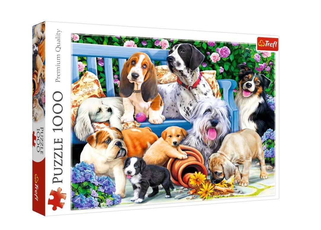 Dogs in the garden - 1000 Brikker - Nordisk Spil