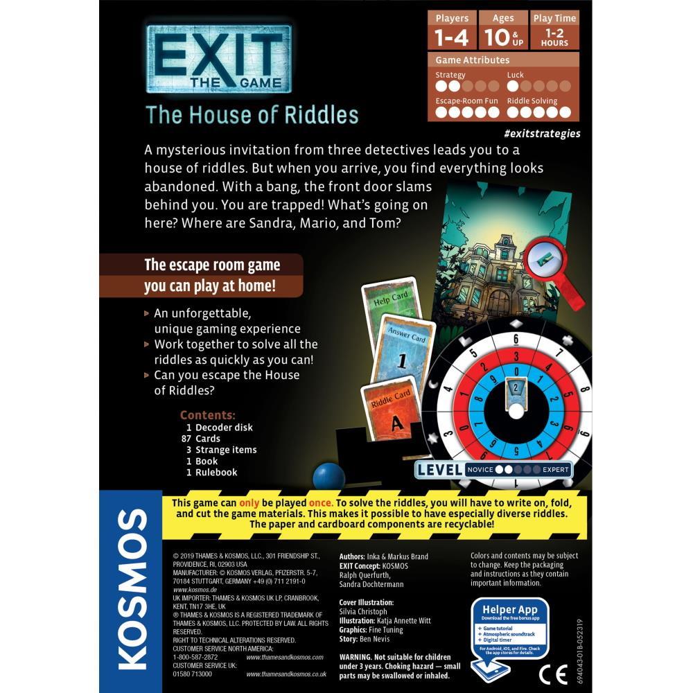 EXIT 12: The House of Riddles - Engelsk - Nordisk Spil