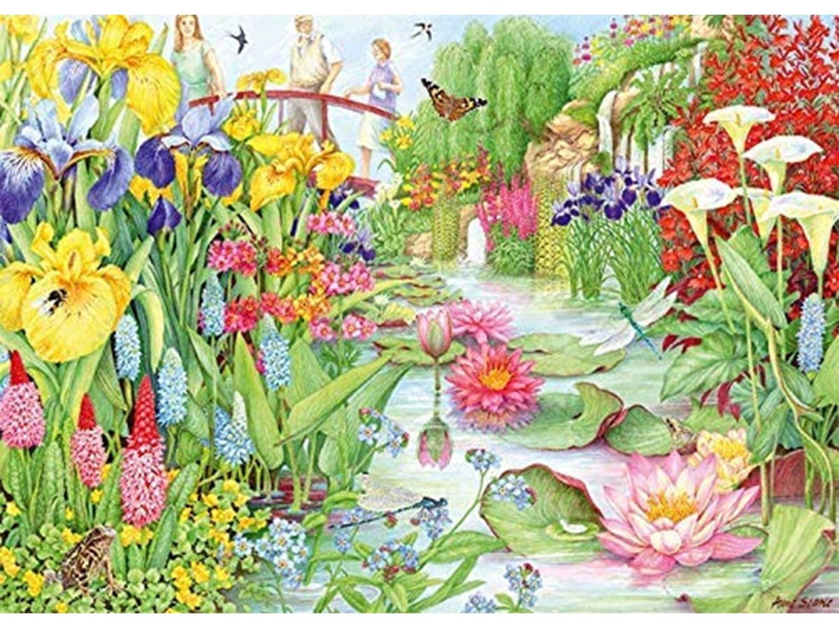 Flower Show - The Water Garden - 1000 brikker - Nordisk Spil