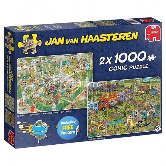 Jan van Haasteren - Food Festival - 2 x 1000 brikker - Nordisk Spil