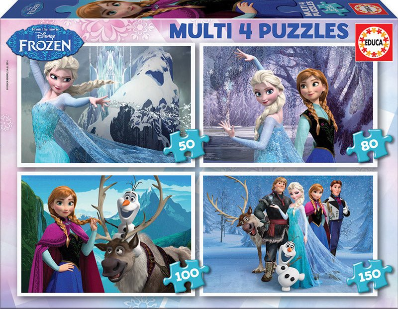 Frozen, 4 puslespil - Nordisk Spil