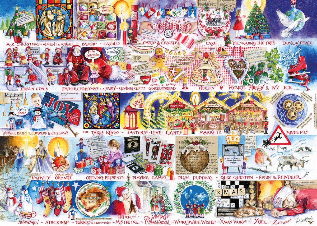 Christmas Alphabet - 1000 brikker - Nordisk Spil