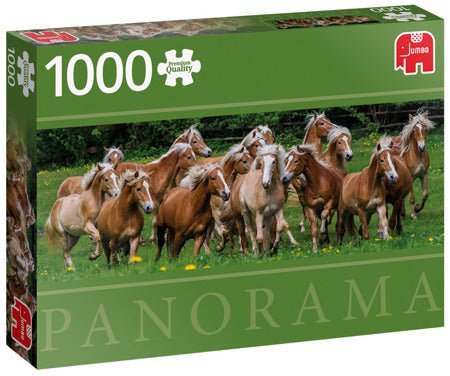 Halfinger Horses - Panorama - 1000 brikker - Nordisk Spil