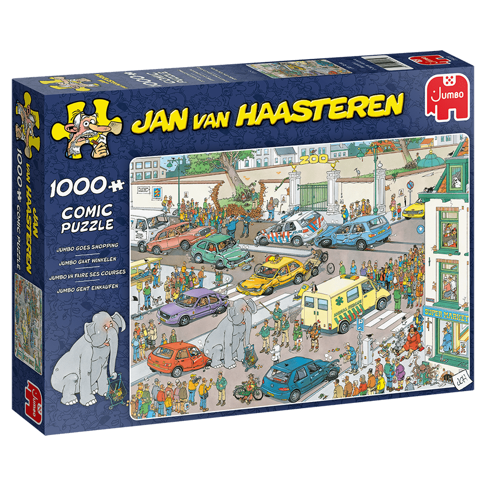 Jan van Haasteren - Jumbo Goes Shopping - 1000 Brikker - Nordisk Spil
