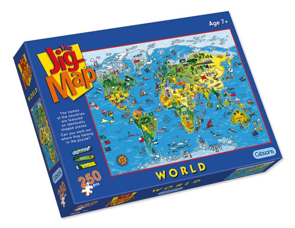 Jigmap - Our World - 250 brikker - Nordisk Spil