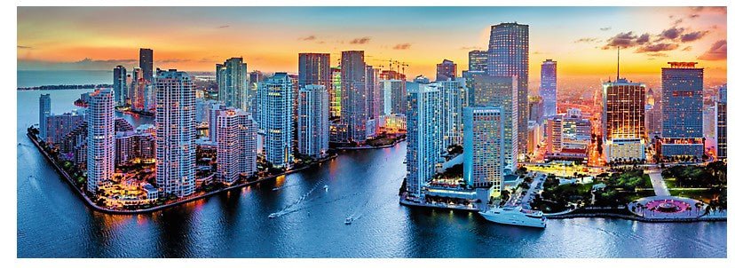 Miami after Dark, Panorama - 1000 brikker - Nordisk Spil