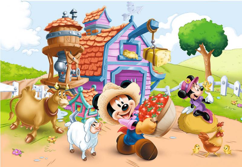 Mickey Mouse passer gården - 160 brikker - Nordisk Spil